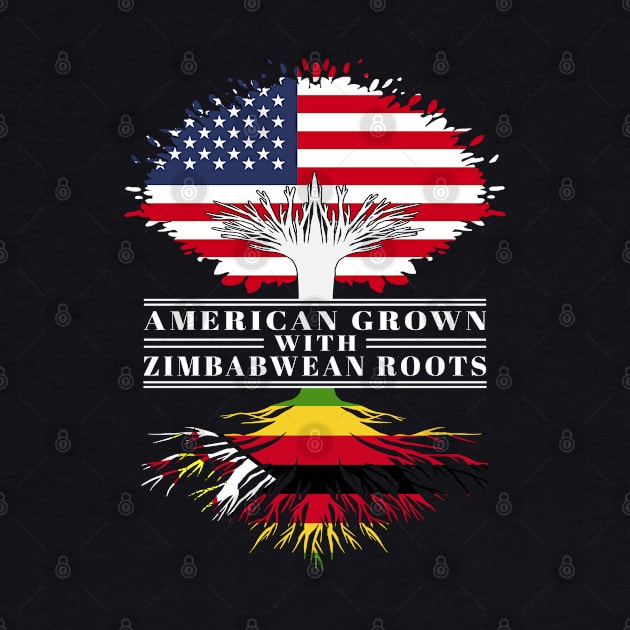 American Grown With Zimbabwean Roots Us Zimbabwe Flag Tree by BramCrye